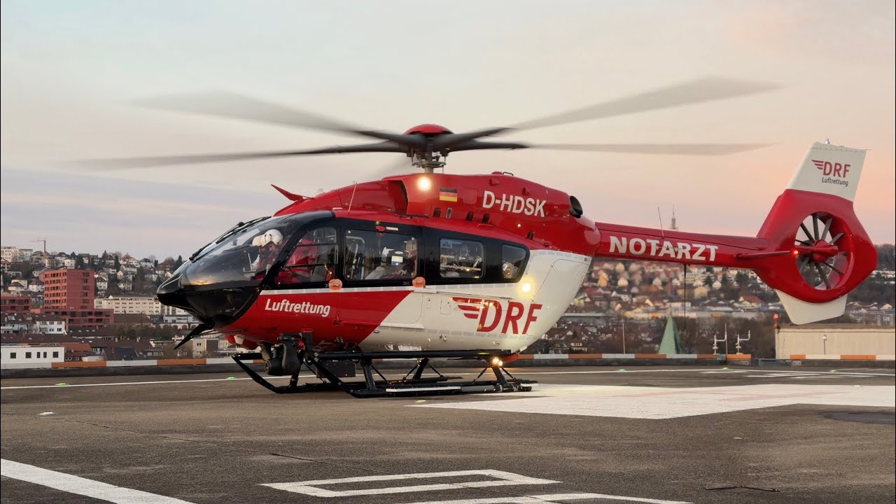 DRF Luftrettung | Start Christoph 43 | Airbus H145 D3 | D-HDSK | Helios Klinikum Pforzheim 