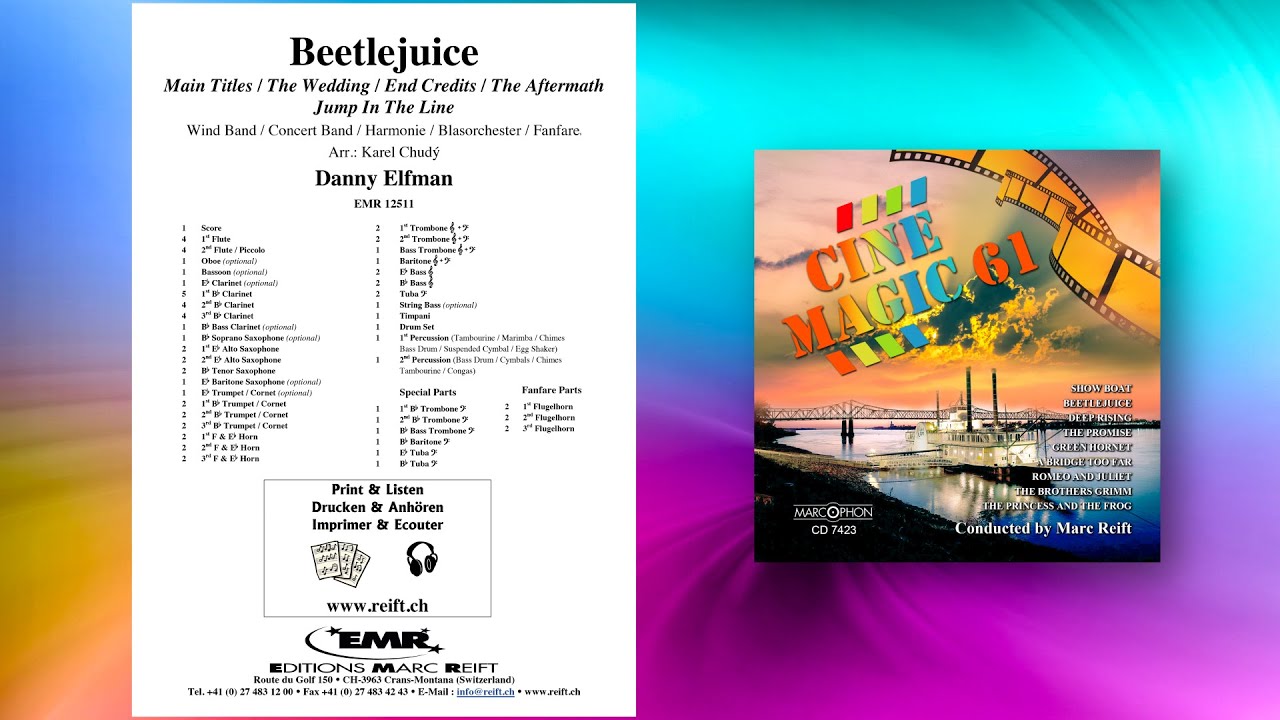Danny Elfman: Beetlejuice - Editions Marc Reift - for Concert Band
