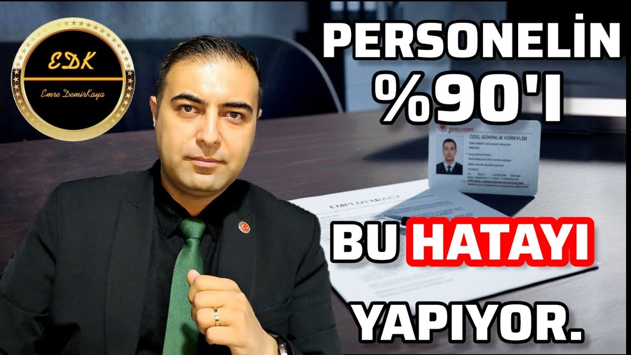 PERSONELİN %90'I BU HATAYI YAPIYOR 