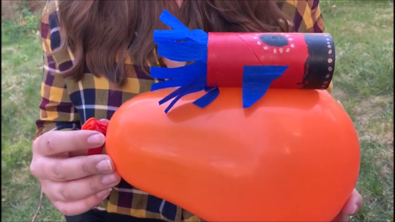 Luftballonrakete mit Vanessa