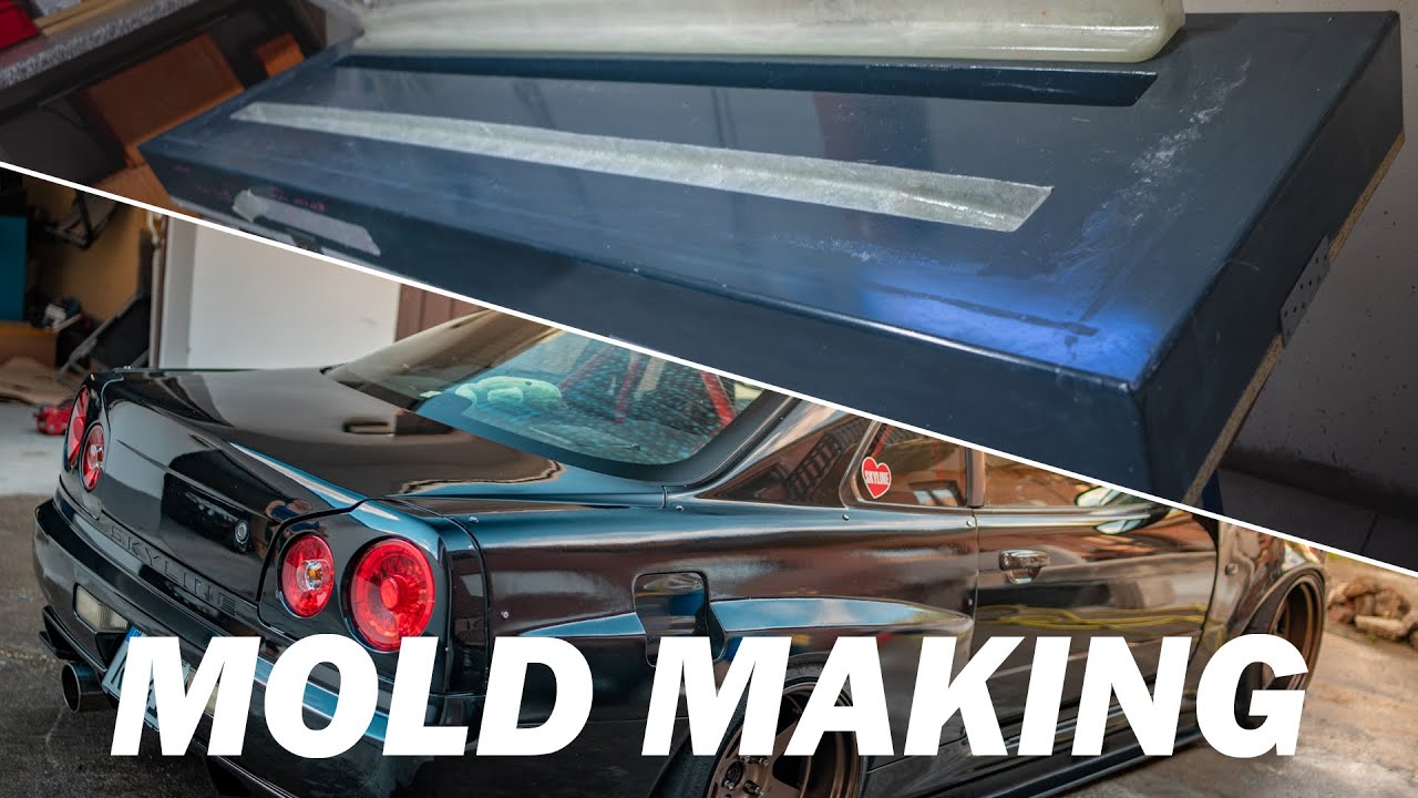 How to make a fiberglass mold from a 3D print - R34 side skirt extensions
