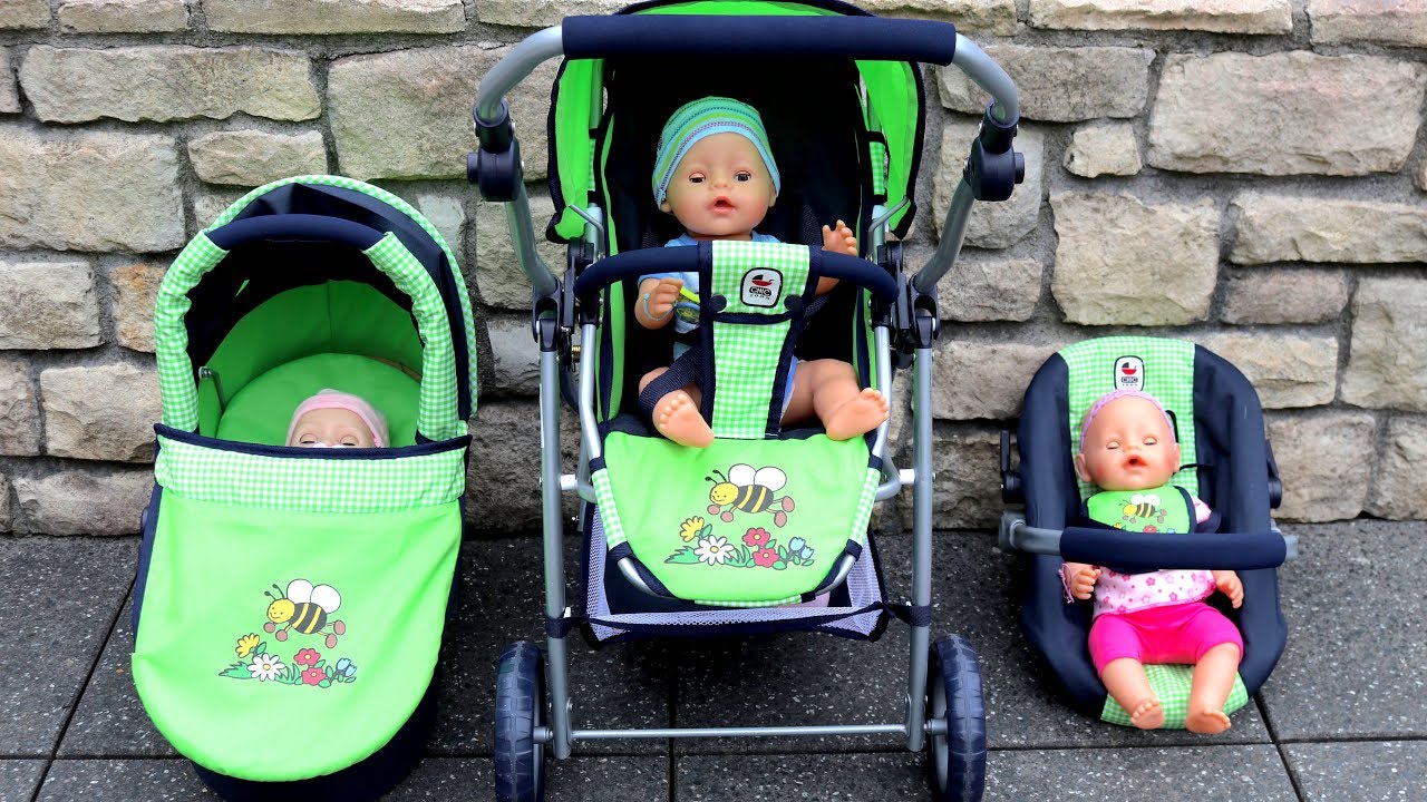 Bayer Design Bumble Bee 3-in-1 Doll Pram | Unboxing, Assembly & Play with Baby Born & Baby Annabell