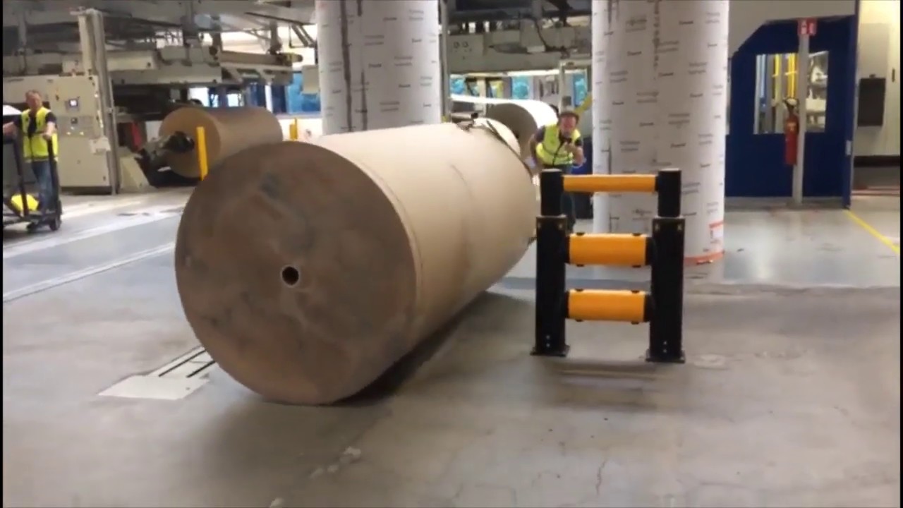 Test A-Safe aanrijdbeveiliging in kartonfabriek