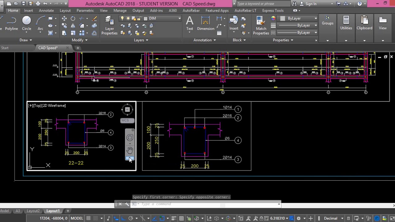 AutoCAD Khmer | ចាប់ប្លង់ពី Model ទៅដាក់នៅលើ Layout