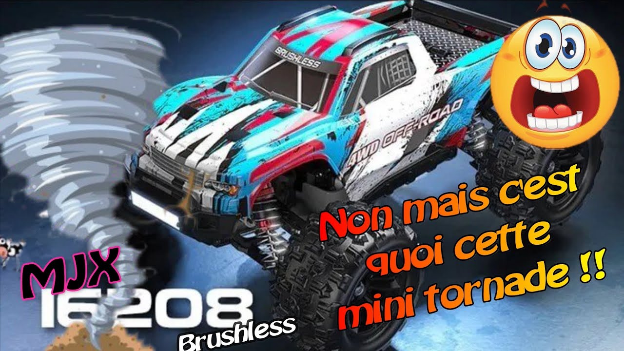 MJX 16208 : 60 km/h en 1/16 j'étais pas prêt !!  ( revue complète et essai en 2s et 3s )
