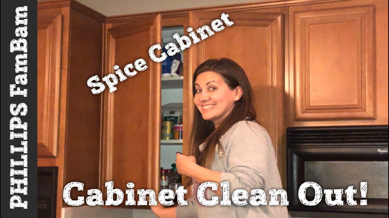 KITCHEN CUPBOARDS CLEAN OUT & ORGANIZATION | SPICE CABINET CLEAN OUT | PHILLIPS FamBam Clean with Me