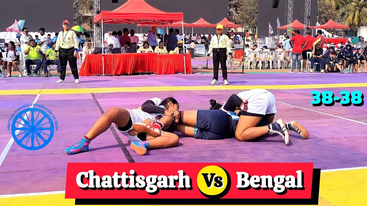 Chhatisgarh girls vs West Bengal Tigers national kabaddi chaimpionship hyderabad live
