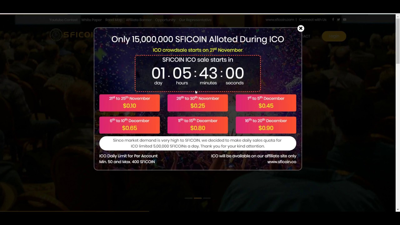 NEW SFI COIN ICO - LENDING - PRE-SALE $0.10