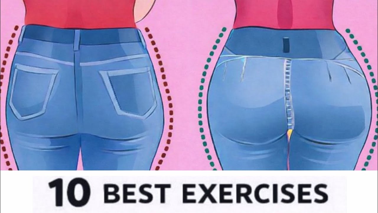 10 Best exercises for Curvy hips and glutes | exercises for round booty