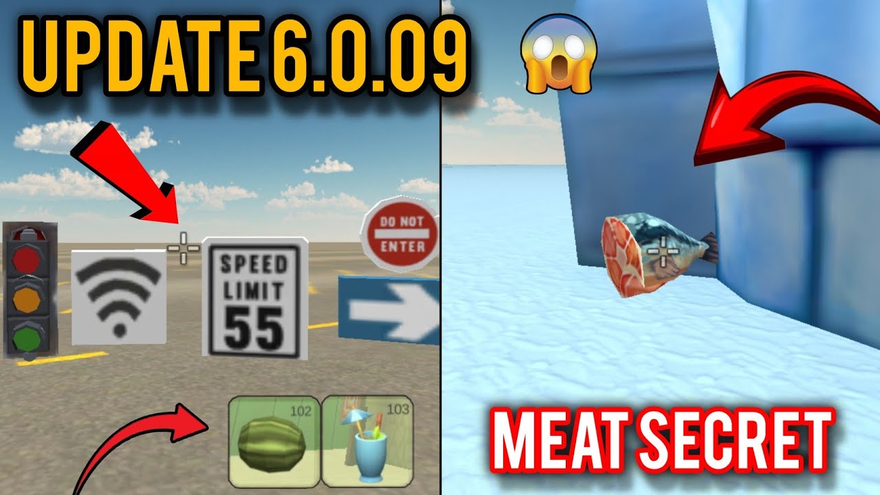 😱 NEW UPDATE 6.0.09 NEW MEAT SECRET AND ITEMS IN CHICKEN GUN 👑