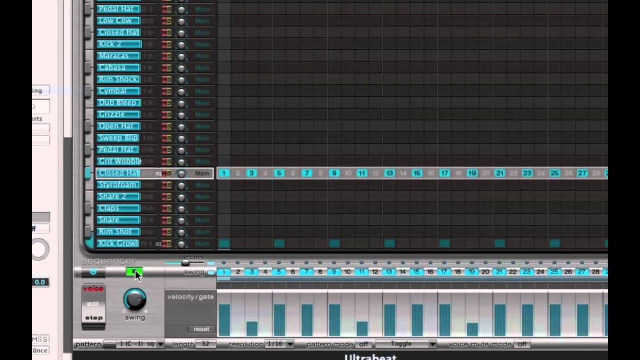 Logic Pro 9 - Step Sequencing in Ultrabeat