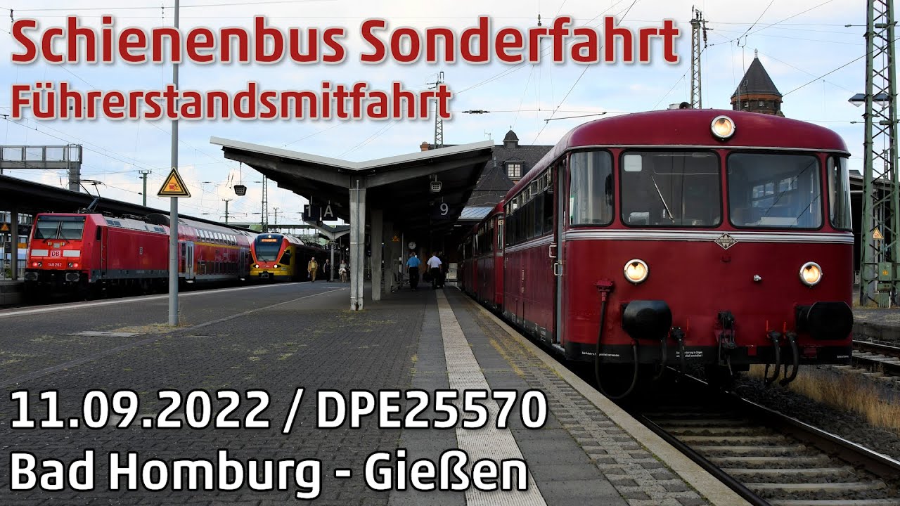 【Führerstandsmitfahrt】VT98 Bad Homburg - Gießen [Sonderfahrt]