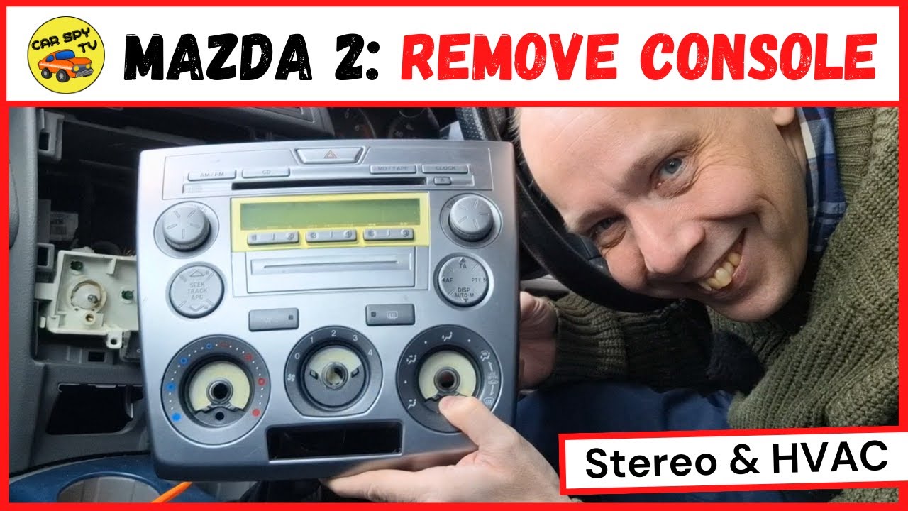 Mazda 2 Mk1: Как снять центральную консоль с магнитолой и системой кондиционирования | Mazda Demi...
