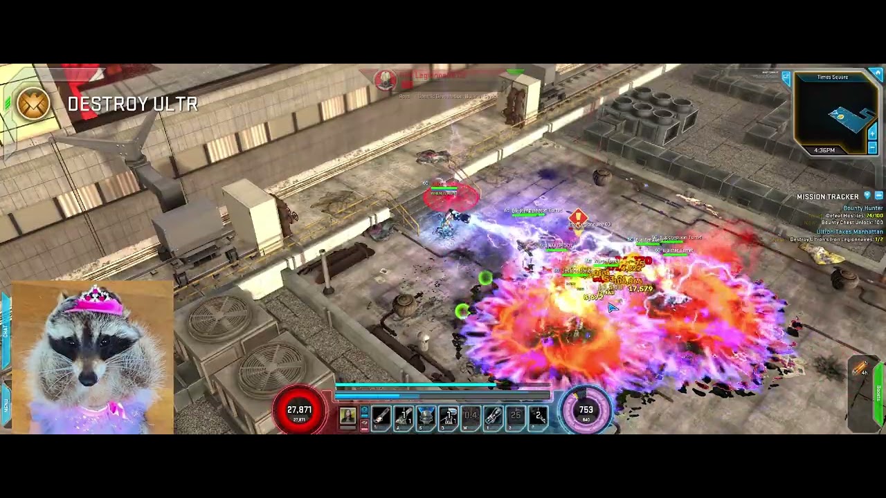 Rocket Raccoon v Ultron 1:05 (1464ip) - Marvel Heroes TAHITI