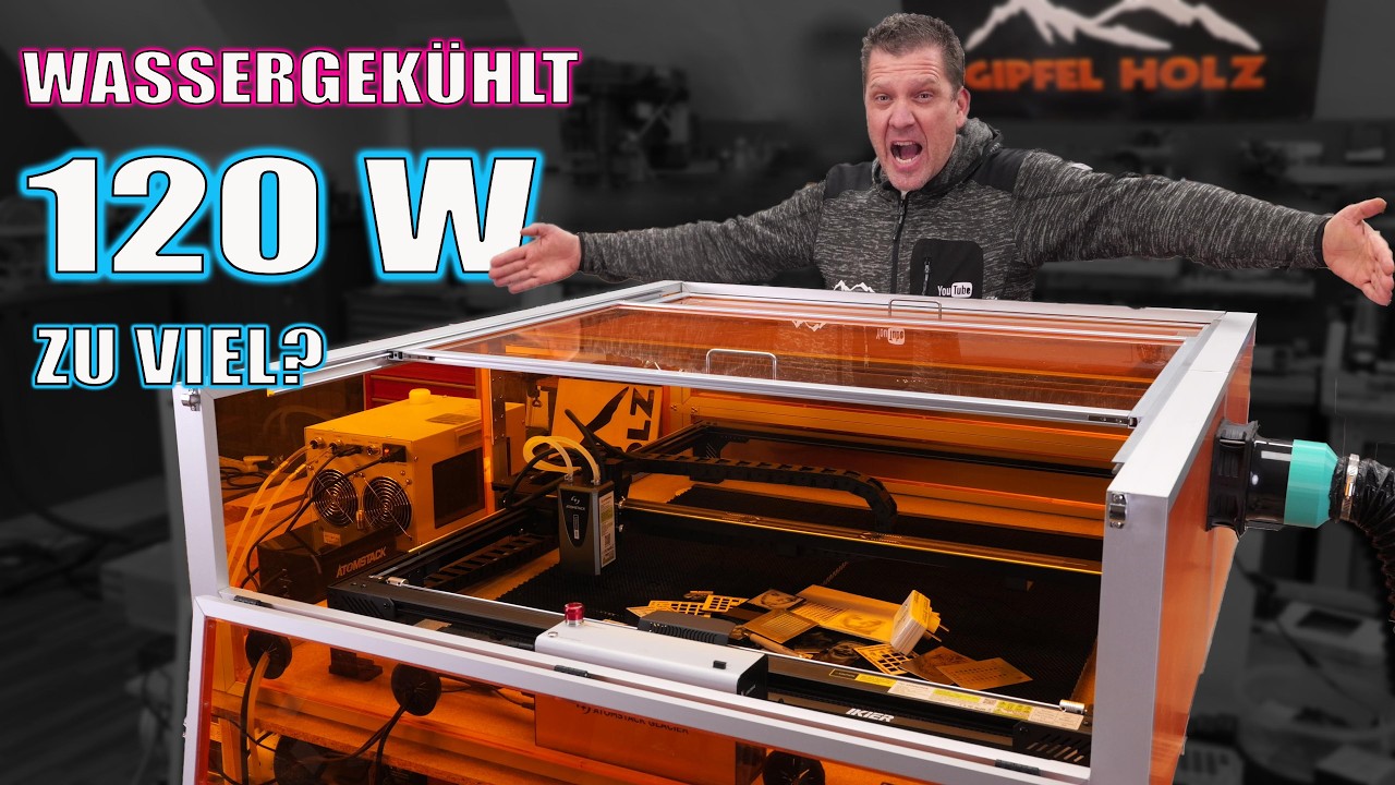 Braucht man 120W wirklich? AtomStack Glacier - Der st&auml;rkste Diodenlaser im Test!