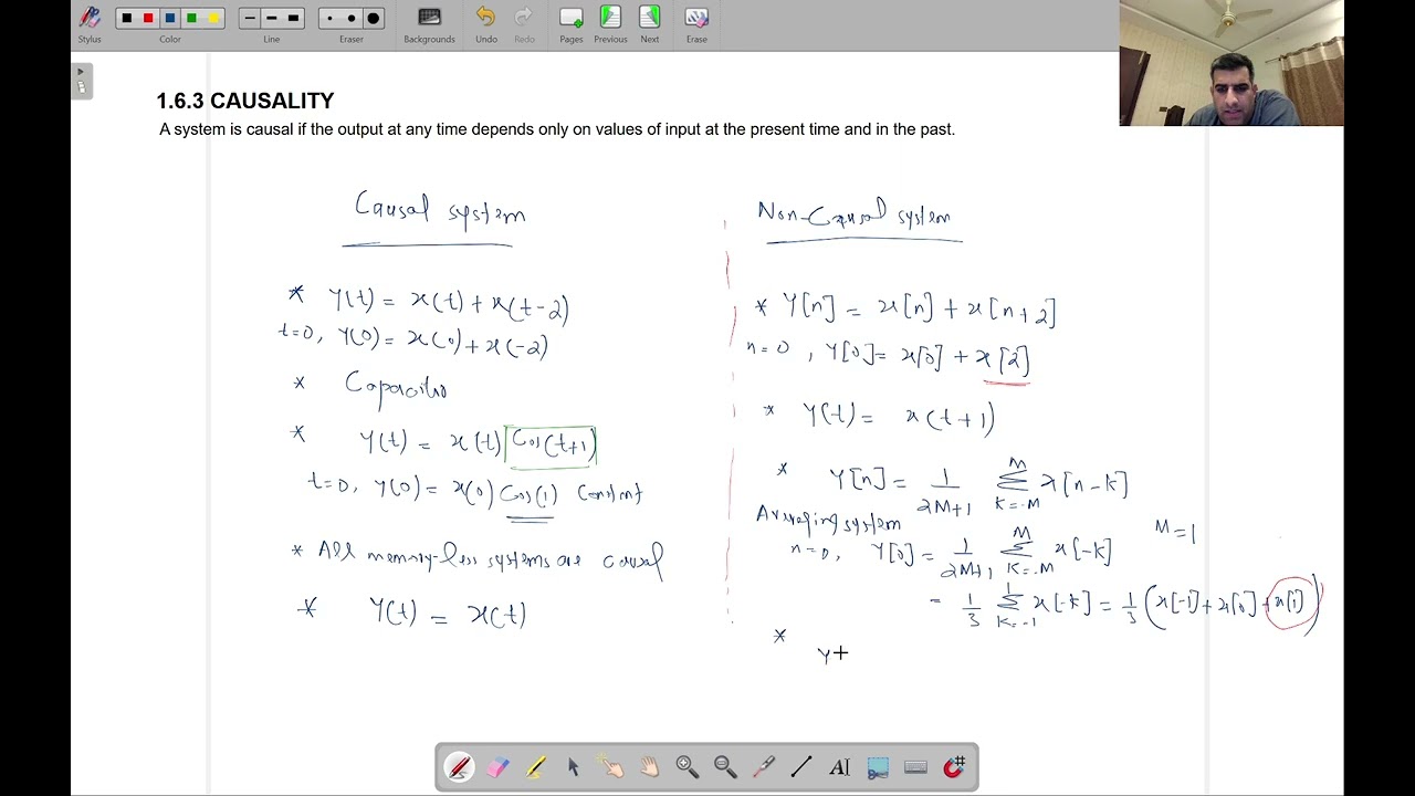 1.6.3 Causal and Non causal Systems