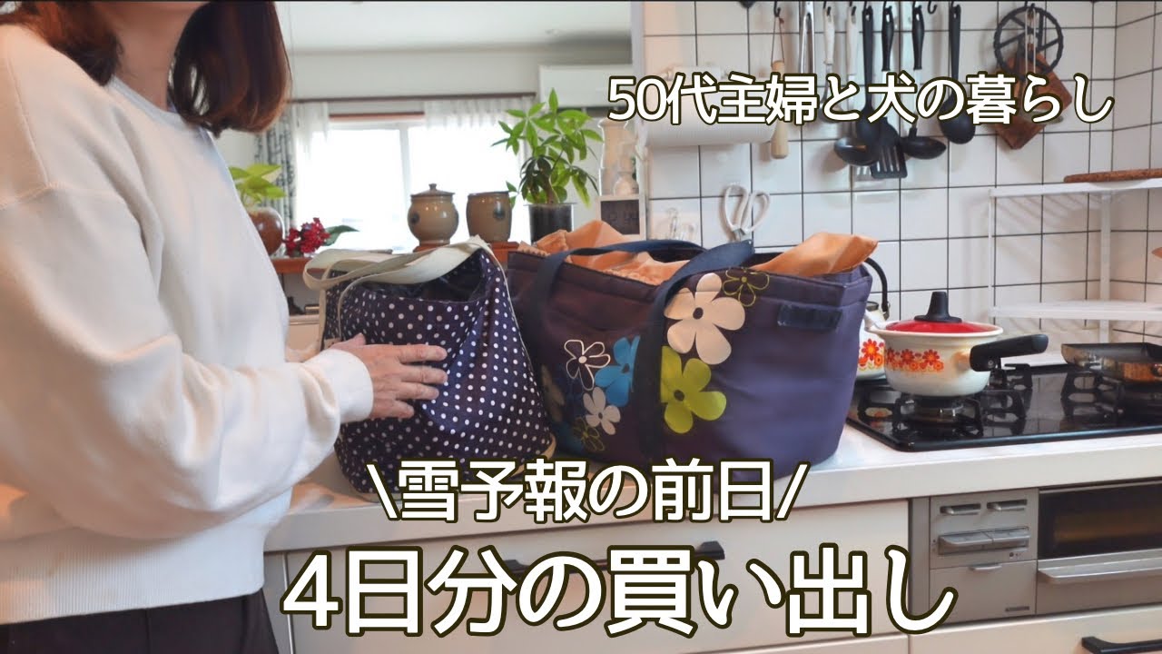 雪予報の前日、4日分の買い出し / 冬の暮らしvlog / 10日ぶりの再会 / ハワイのお土産 / 犬のいる暮らし / 50代主婦の日常
