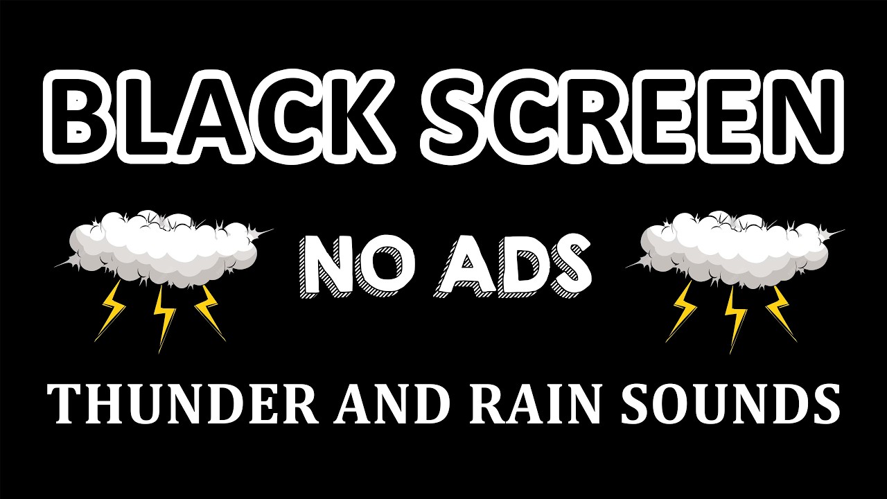Heavy Rain & Thunder Sounds | Black Screen – Deep Sleep, Relaxation & Stress Relief