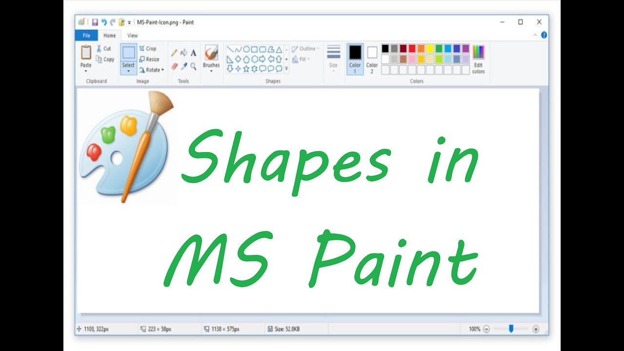 How to draw shapes in Microsoft Paint