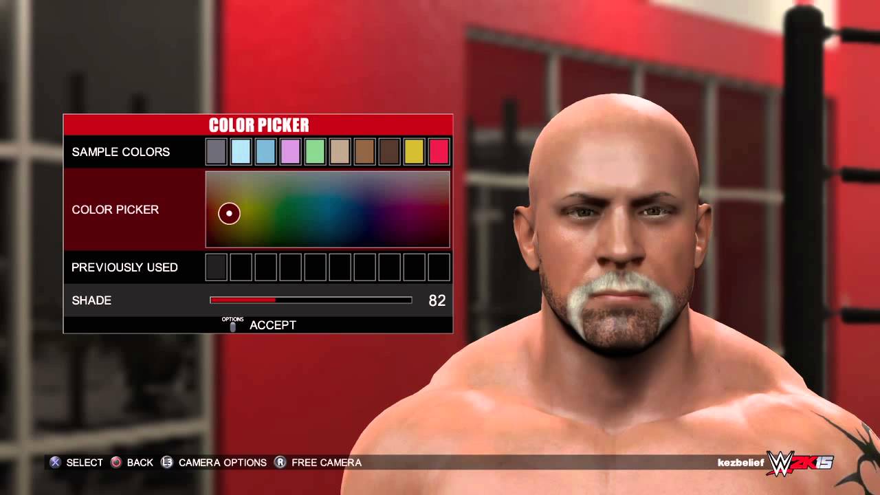 How to make goldberg on wwe 2K15