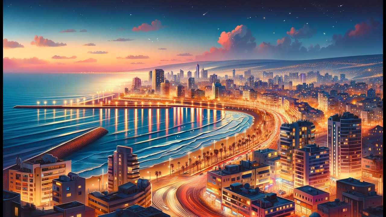 Netanya Nocturne: Illuminating Israel's Coastal Cityscape