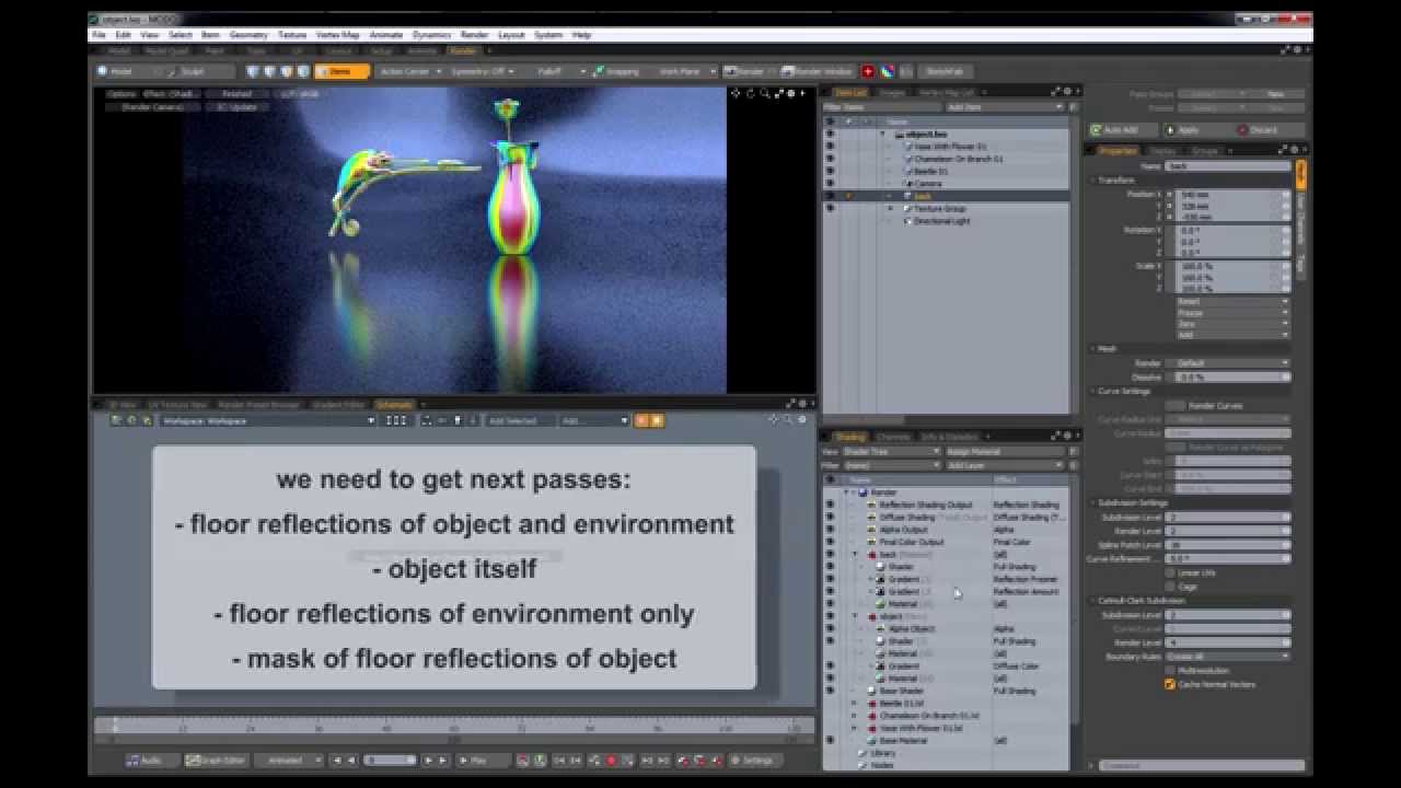 How to make black reflective floor without environment reflections