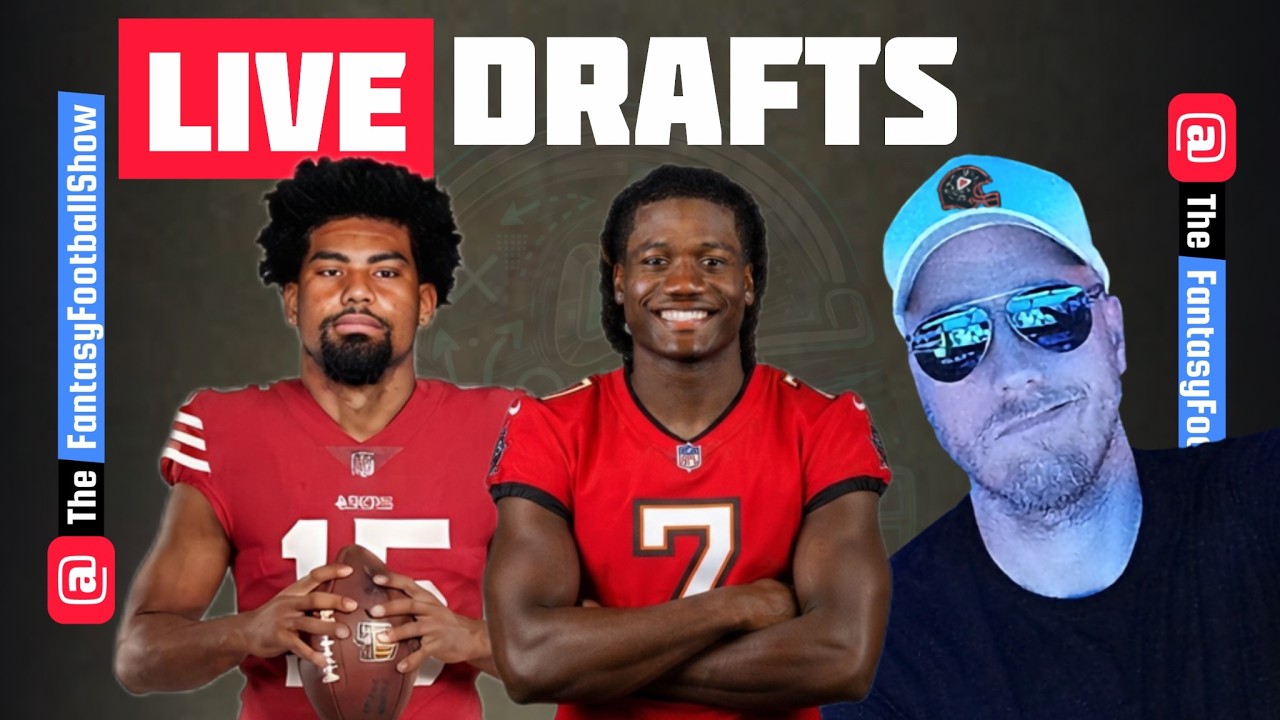 Dezhaun Stribling, Bucky Irving.. 2 Live Fantasy Football Drafts