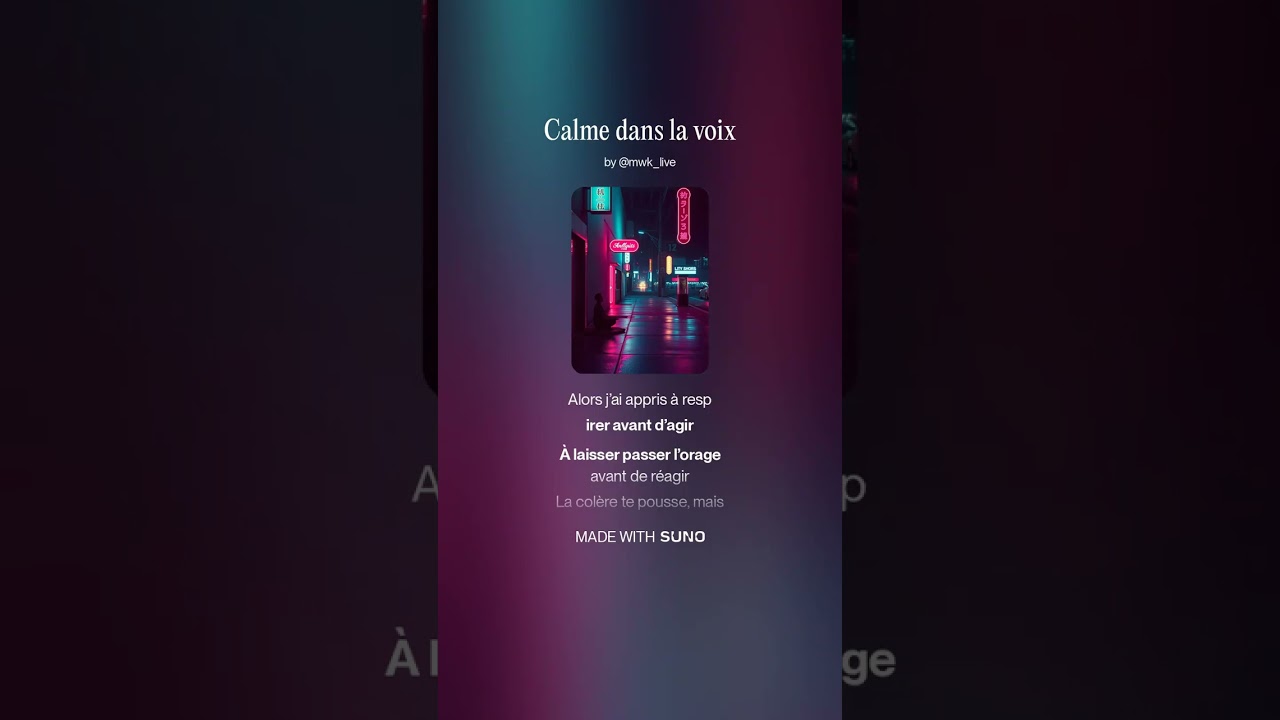 Calme dans la voix