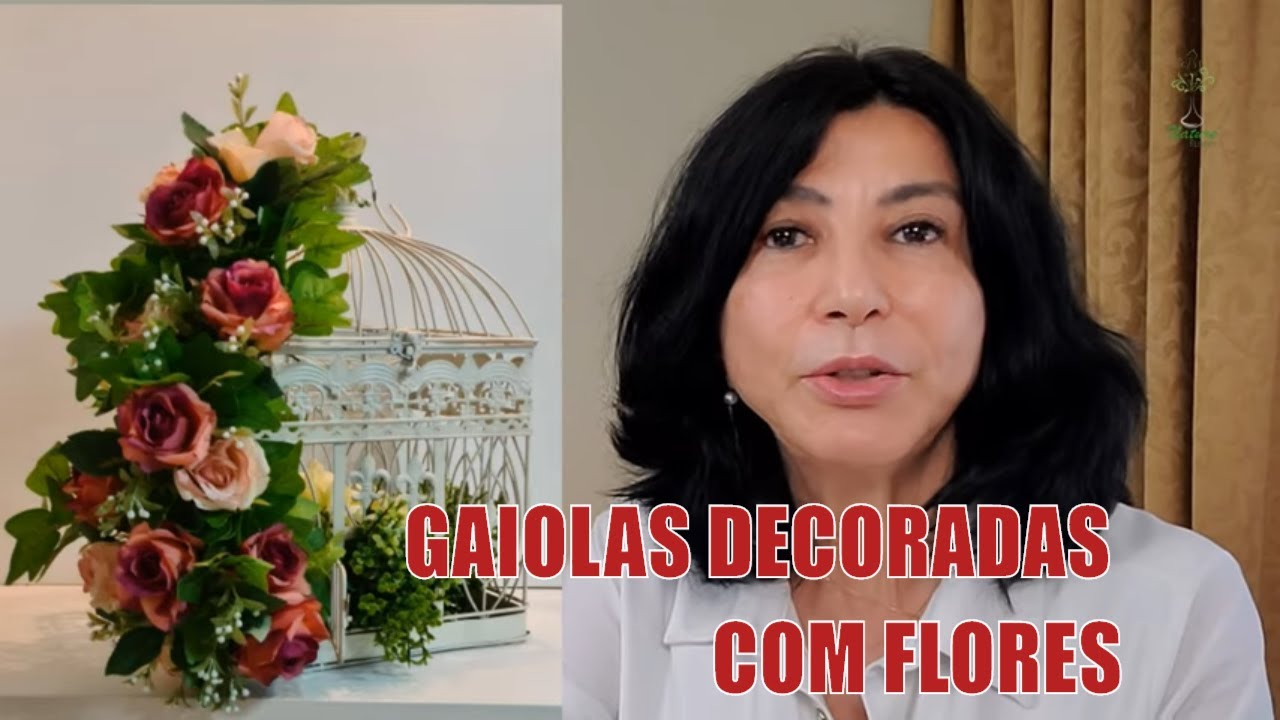 Gaiolas Decorativas com Flores Artificiais