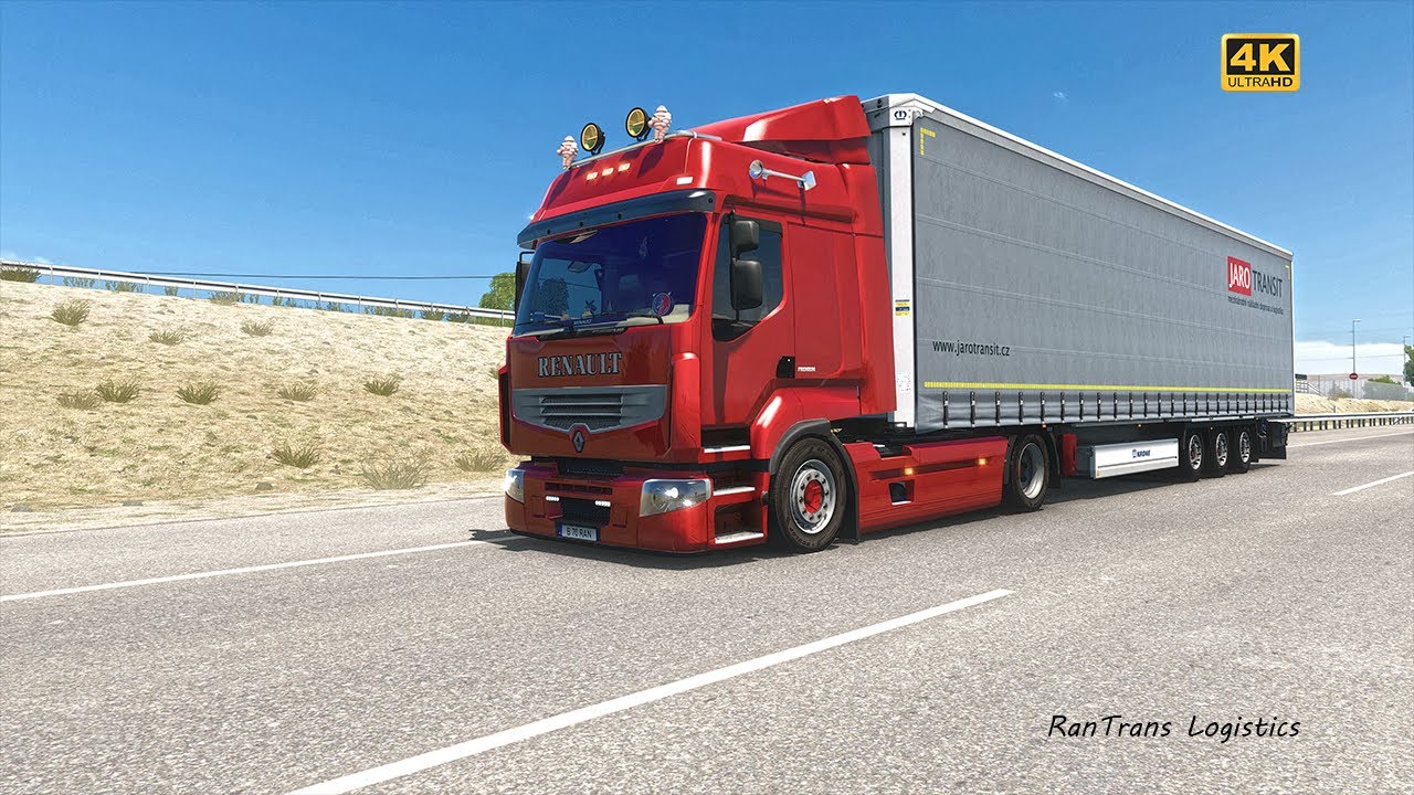 Renault Premium Low Deck - Euro Truck Simulator 2 | 4K gameplay