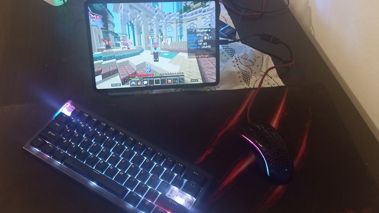 MEU NOVO SETUP GAMER COM TABLET PRA MOBILADOR!! (Teclado e mouse no celular)