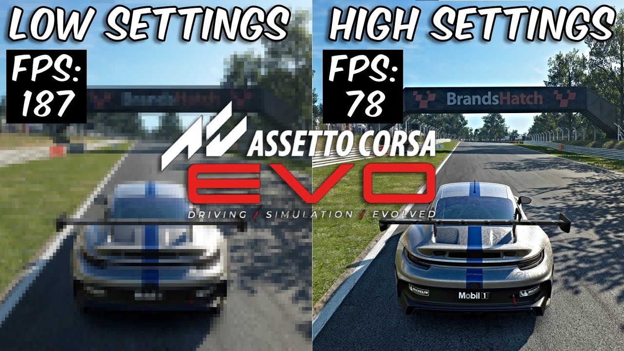 Assetto Corsa Evo - How Graphic's settings affect FPS! Early Access