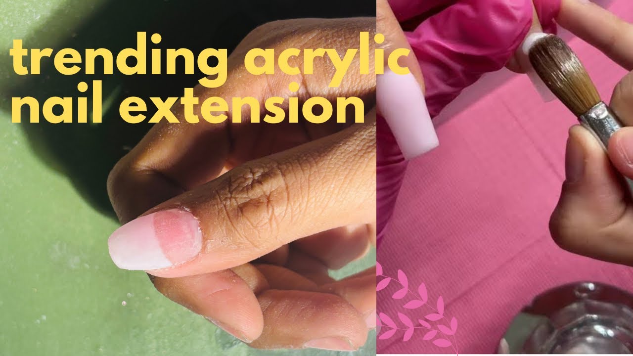 ￼￼acrylic nail extensions at home