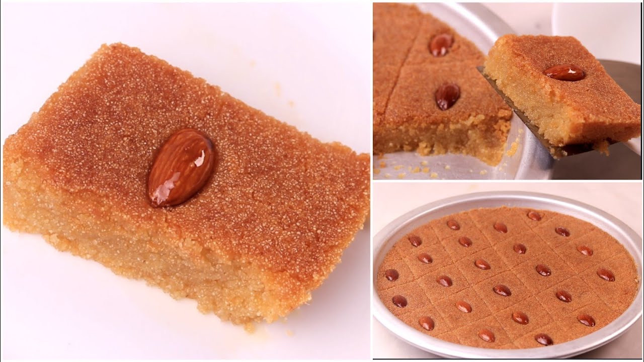 بسبوسة رمضان دايبة مرملة طرية لون موحد مع شيف كبير شغال في اكبر المحلات اتفاجئت من النتيجة !!