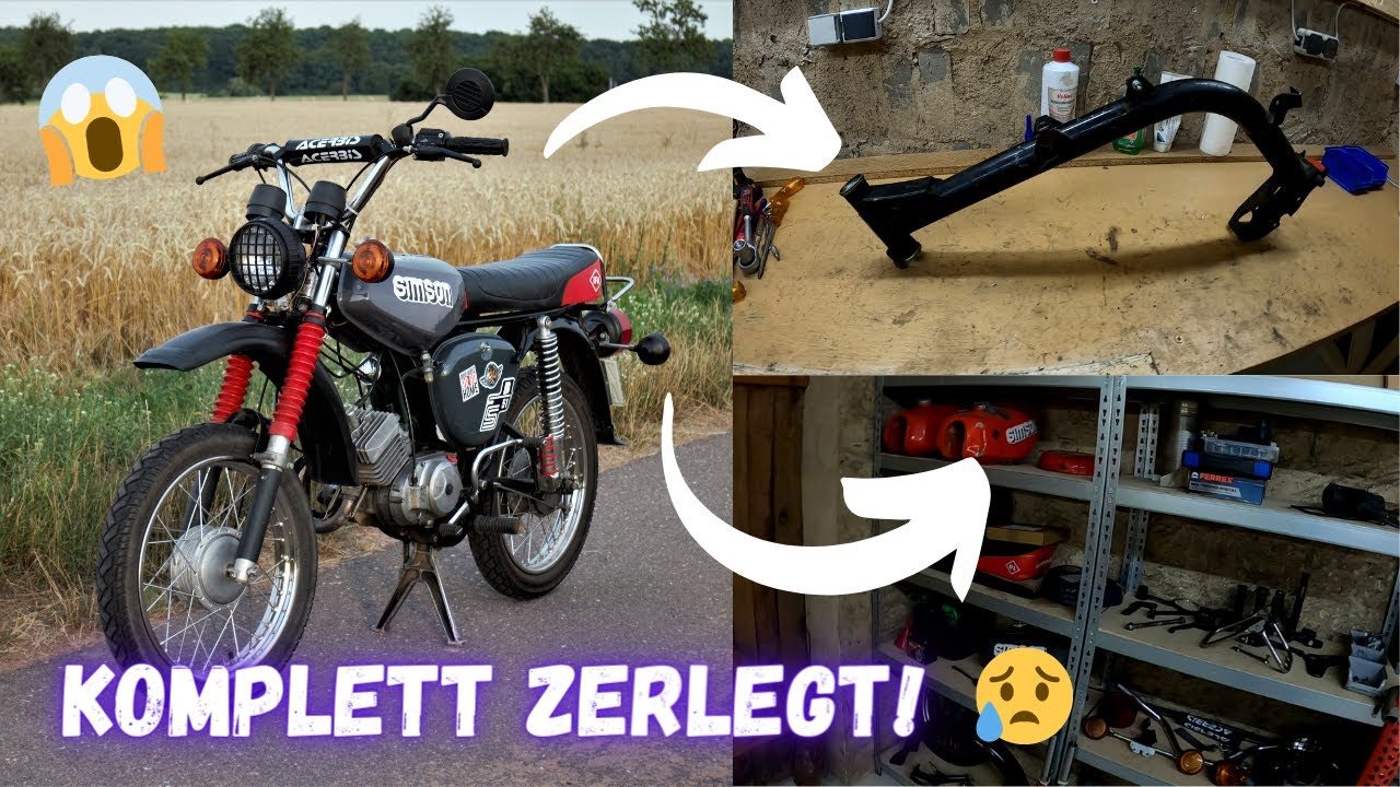 😨😥 Ich ZERLEGE meine SIMSON S51 bis zum RAHMEN | Ronjas (Fame) Umbau #2