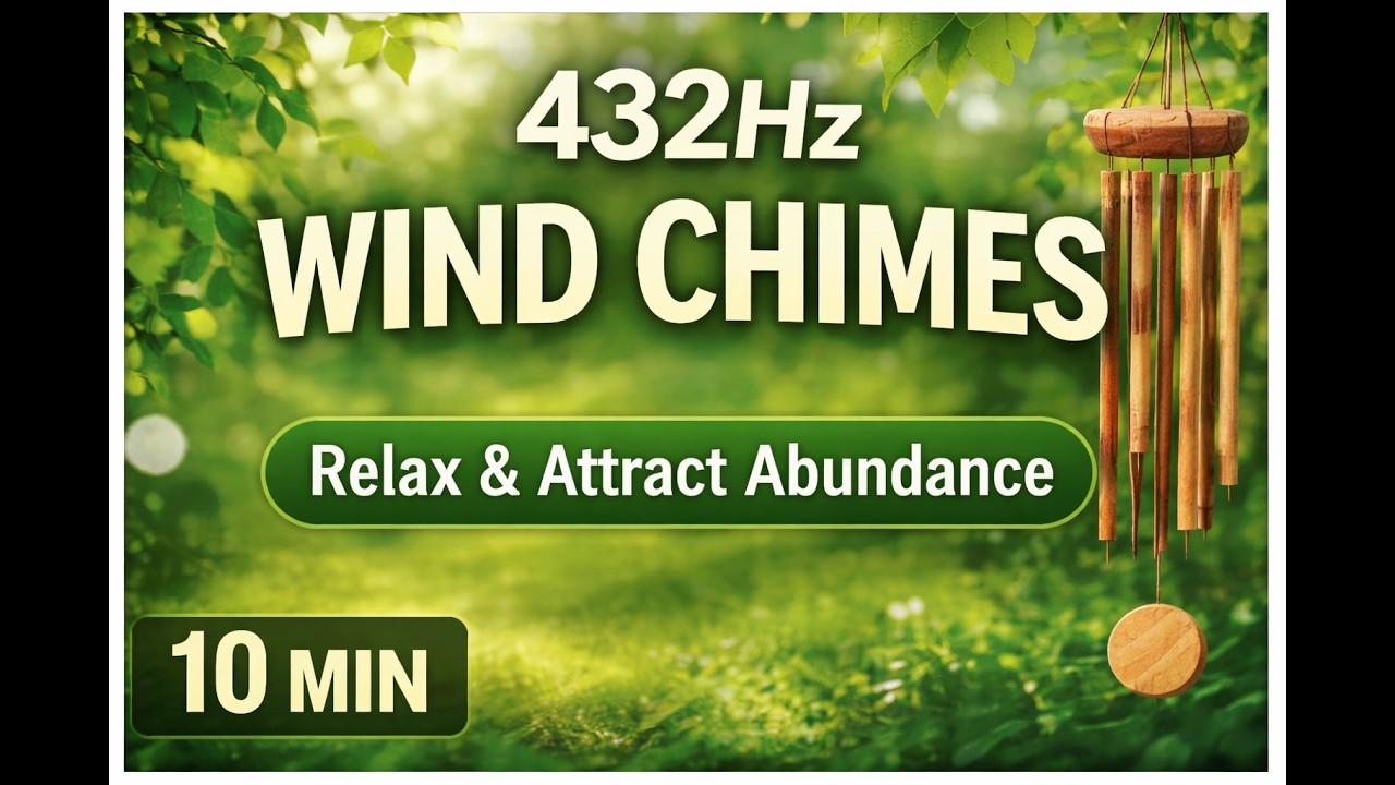 432Hz Wind Chimes 🌬️ Relaxing Sound for Abundance, Calm & Focus (10 Minutes)