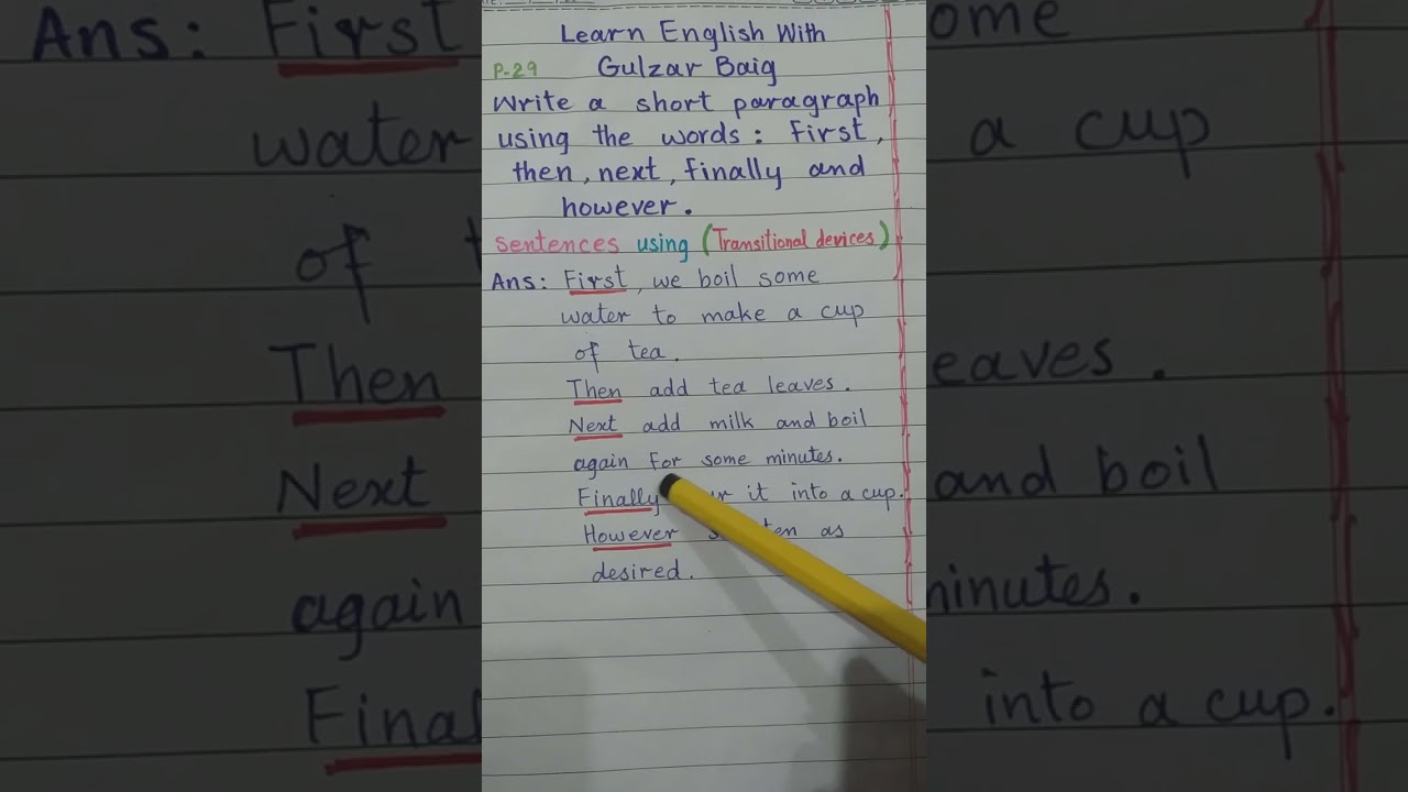 Traditional devices with sentences