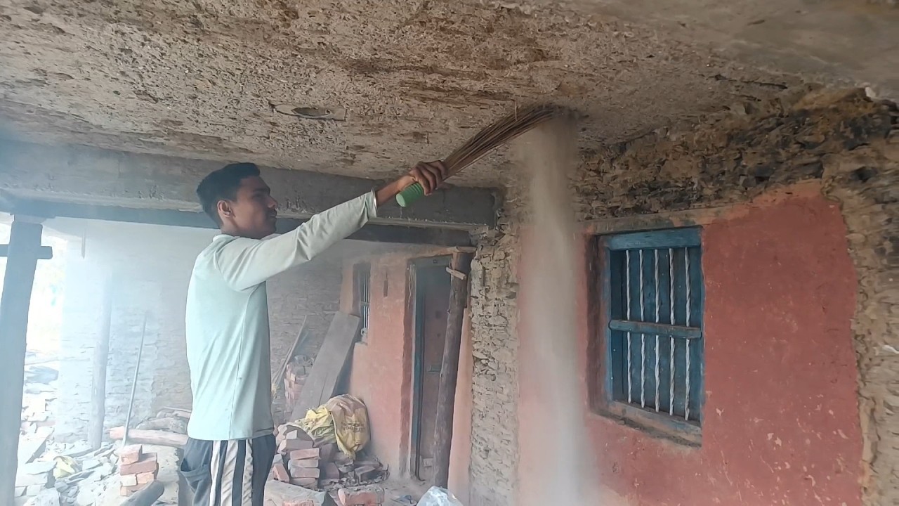 छत से निकली इतनी सारी रेत 😅 | गाँव का घर काम | Tehri Garhwal || Abhishek Sajwan Vlogs ||