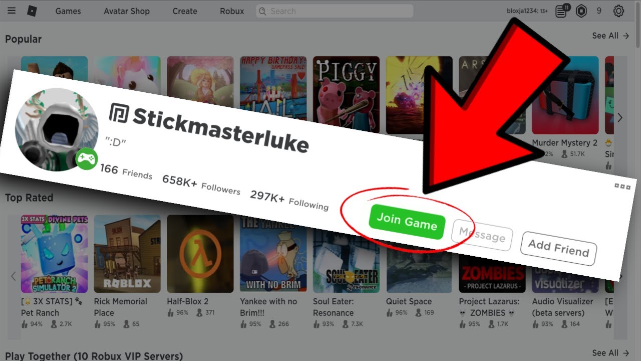 HOW TO JOIN ANYONE'S GAME IN ROBLOX WITHOUT FRIENDING THEM (✅Updated 2020✅) *BEST METHOD*