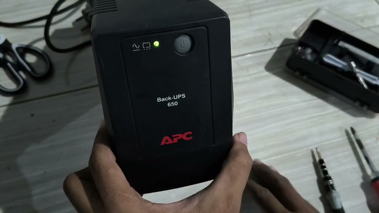Upgrade UPS APC 650VA menggunakan Aki Baterai Lifepo4 12V 7Ah Untuk Back Up Pemadaman Listrik