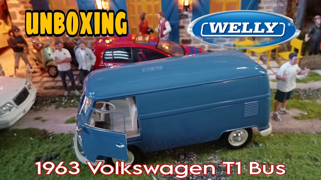 Unboxing Welly 1:18 Volkswagen T1 Bus