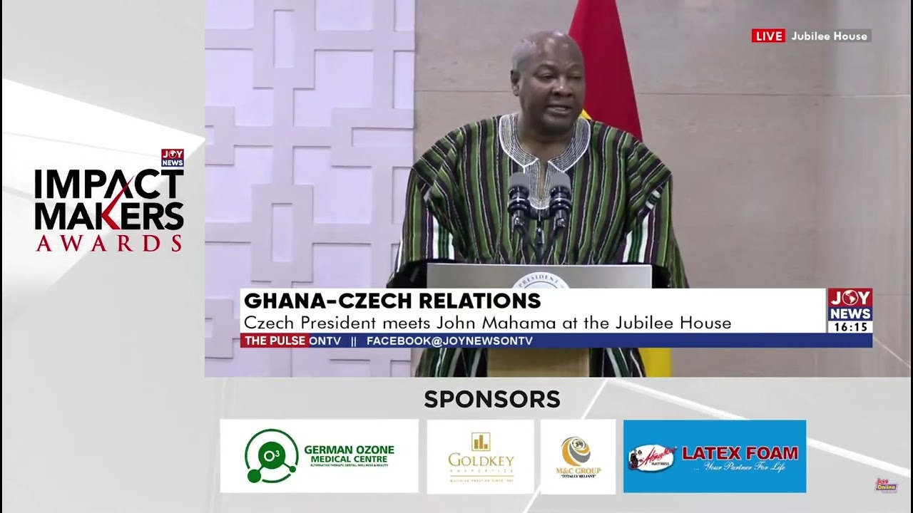 Czech President Petr Pavel meets President John Mahama at the Jubilee House