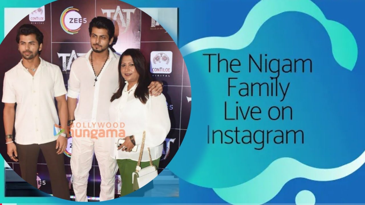 Nigam family Live On Instagram in discuss  Ram Navami #siddharthnigam #abhisheknigam #vibhanigam