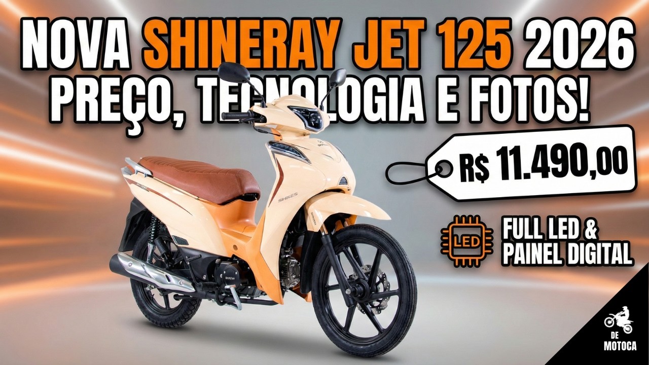 Nova Shineray Jet 125 2026 REVIEW - Preço Reduzido e Mais TECNOLOGIA!