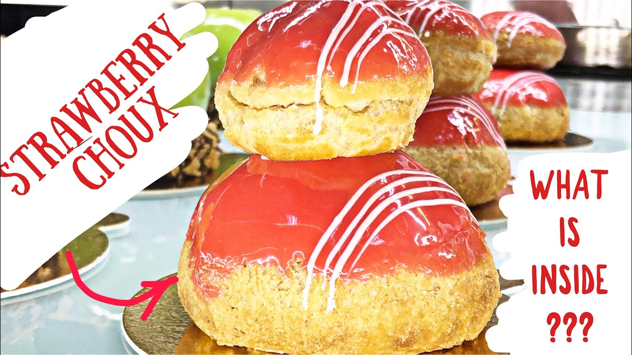 Strawberry choux review / Обзор пирожного 