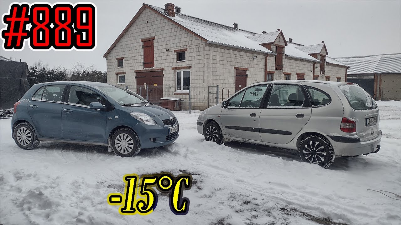 Odpalanie Renówki i Toyoty na mrozie #889