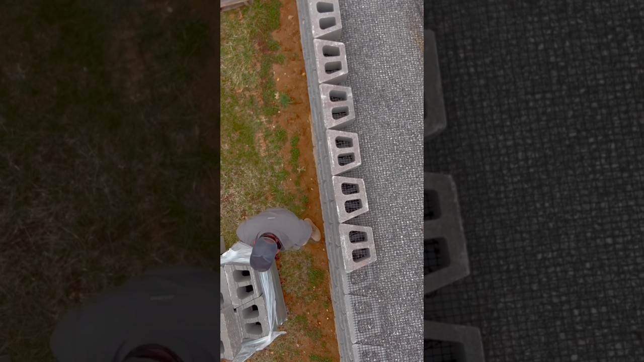Sloped Yard Leveling w/ Retaining Wall