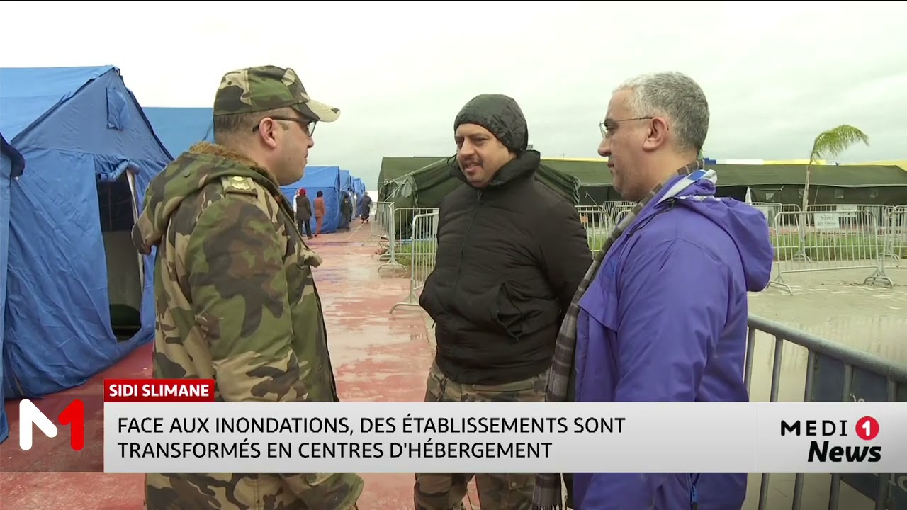 Sidi Slimane : face aux inondations, des établissements transformés en centres d’hébergement
