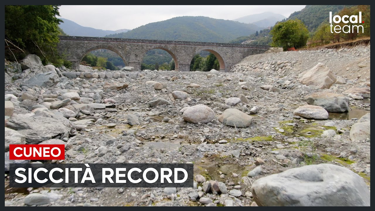 Clima, siccità record nel cuneese: il Tanaro scompare (settembre 2021)