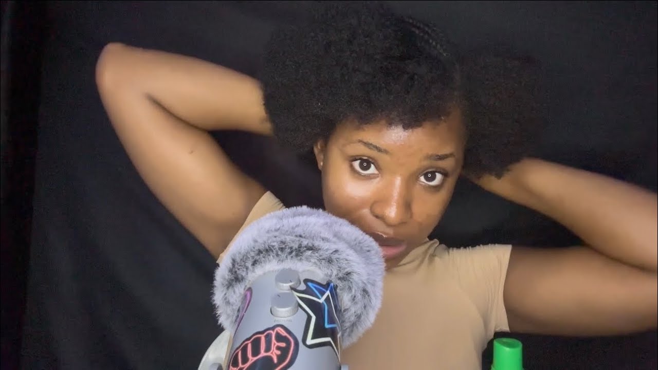 ASMR Gum Chewing ✨Loosing My Corn row Weaves (Afro hair)